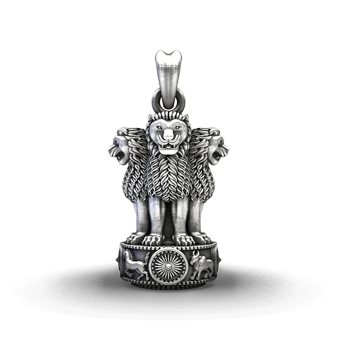 Pride of the Nation 925 Sterling Silver Lion Capital Pendant