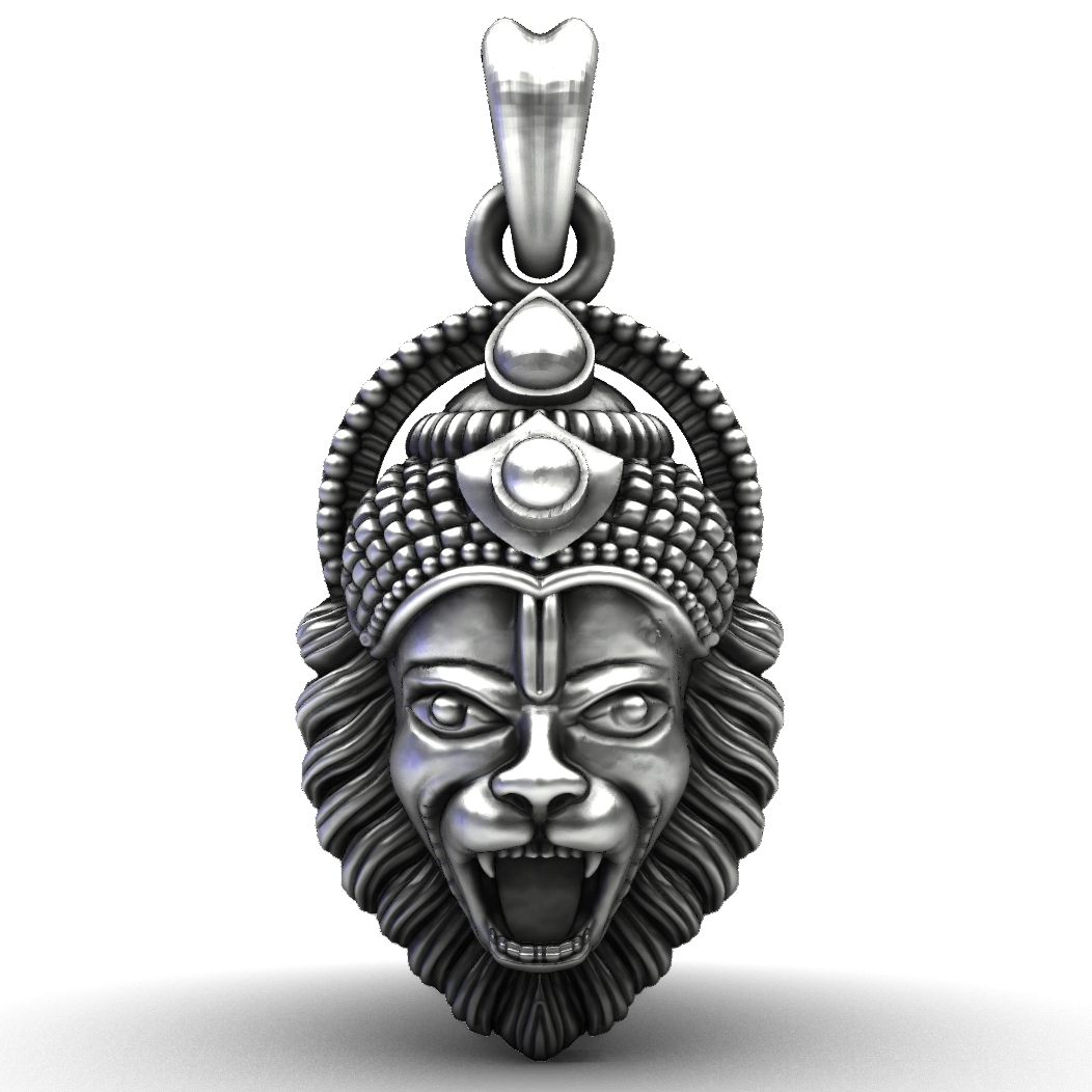 The Roaring King 925 Silver Fierce Lion Pendant