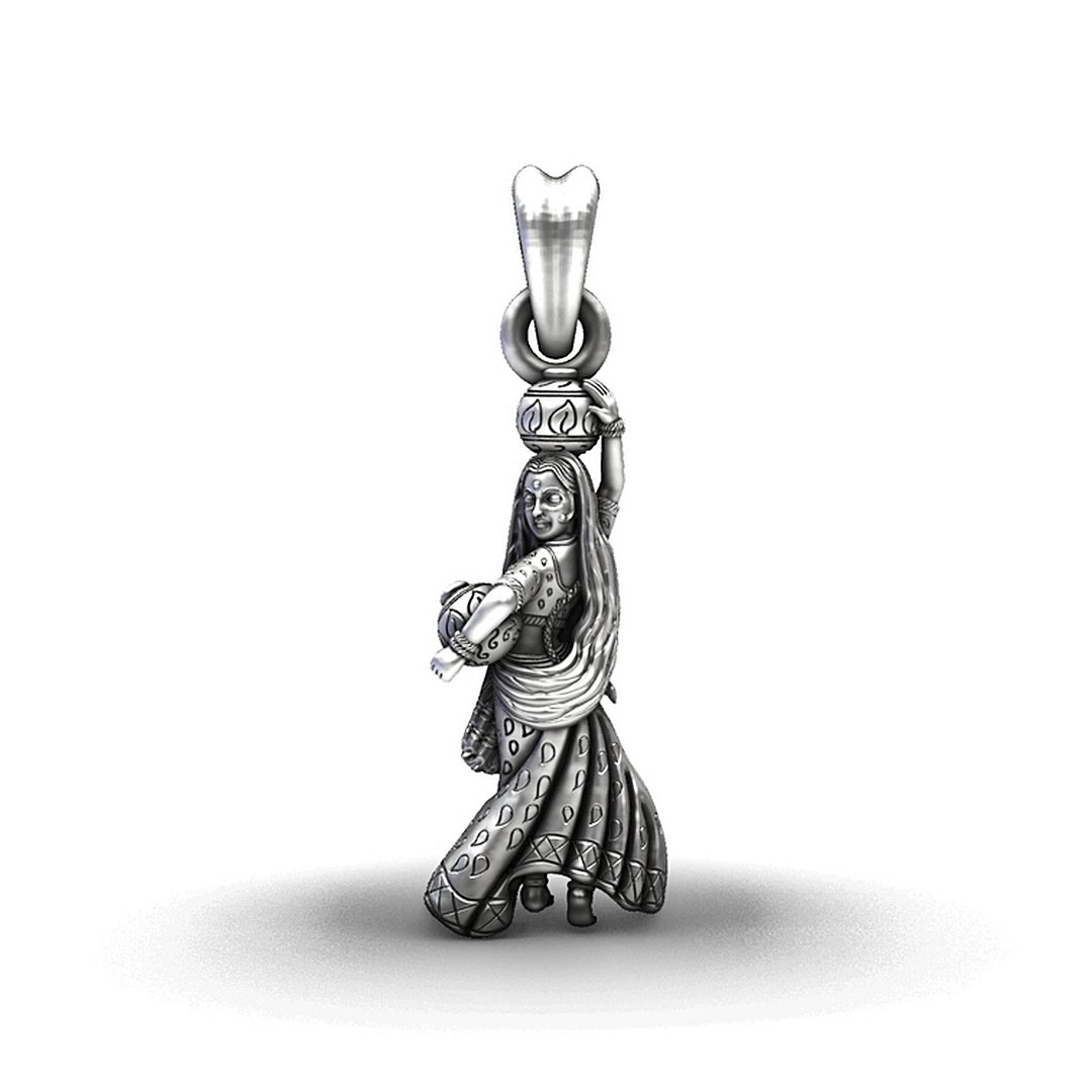 Handcrafted 925 Sterling Silver Panihari Pendant