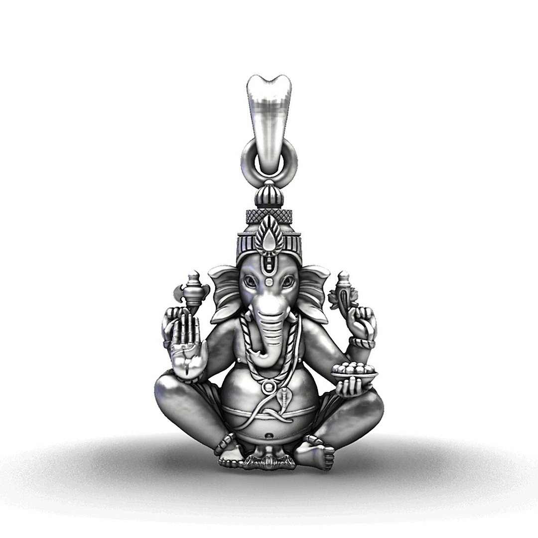 Handcrafted 925 Sterling Silver Ganesha Pendant