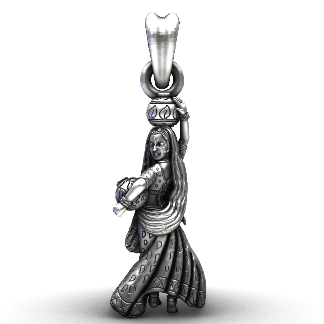 Handcrafted 925 Sterling Silver Panihari Pendant