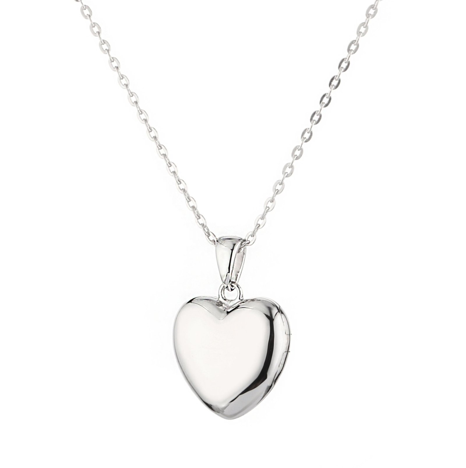 Heart Locket Pendant Necklace 925 Silver Photo Locket Necklace Engravable Blanks Pendant for Women