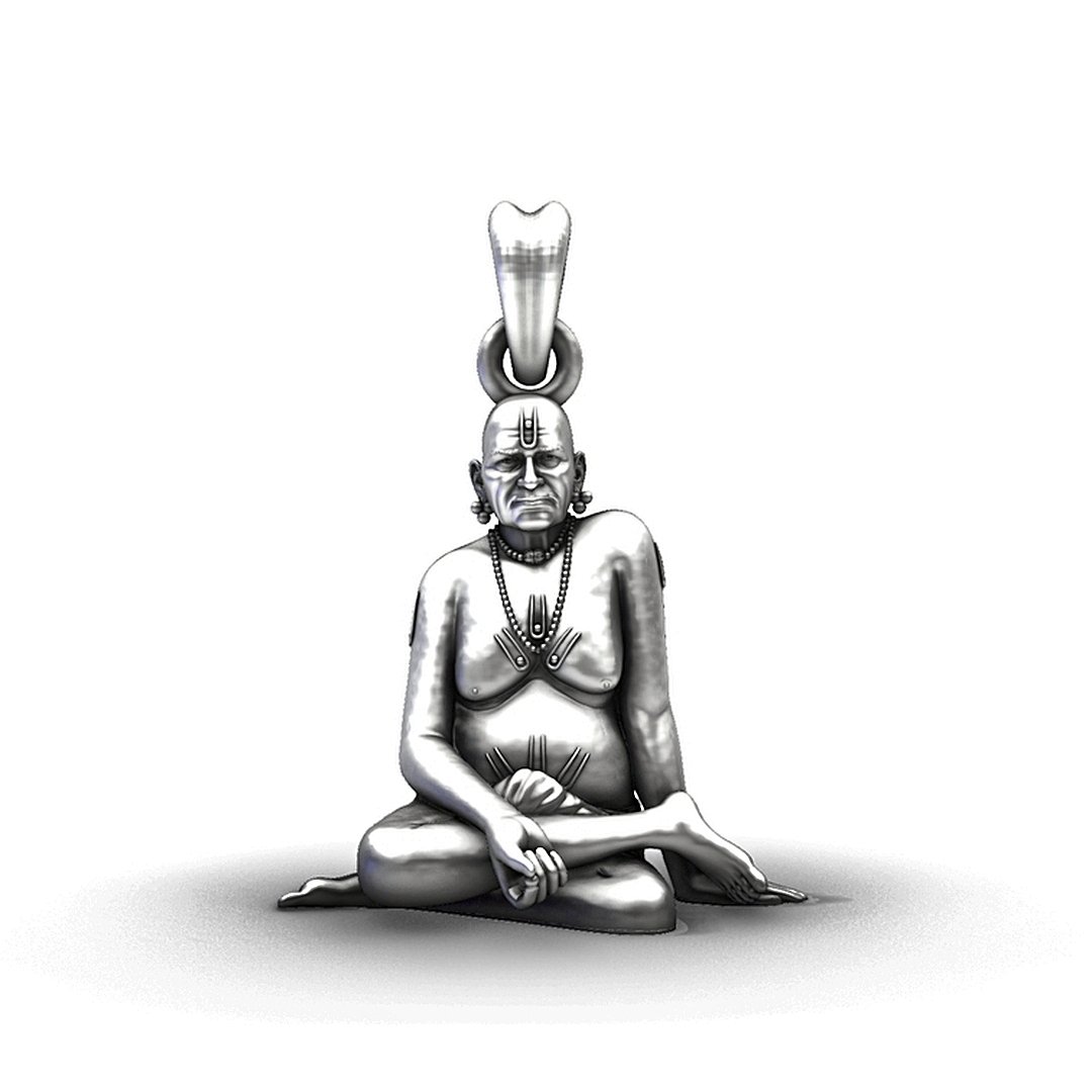 Handcrafted 925 Sterling Silver Shree Swami Samarth Pendant
