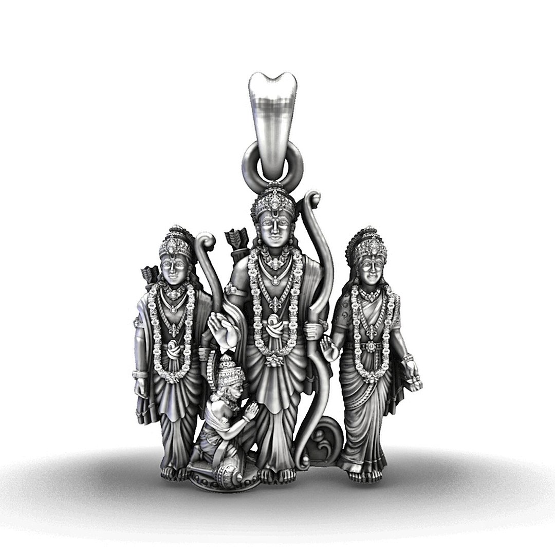 Royal Ram Darbar 925 Silver Divine Family Pendant