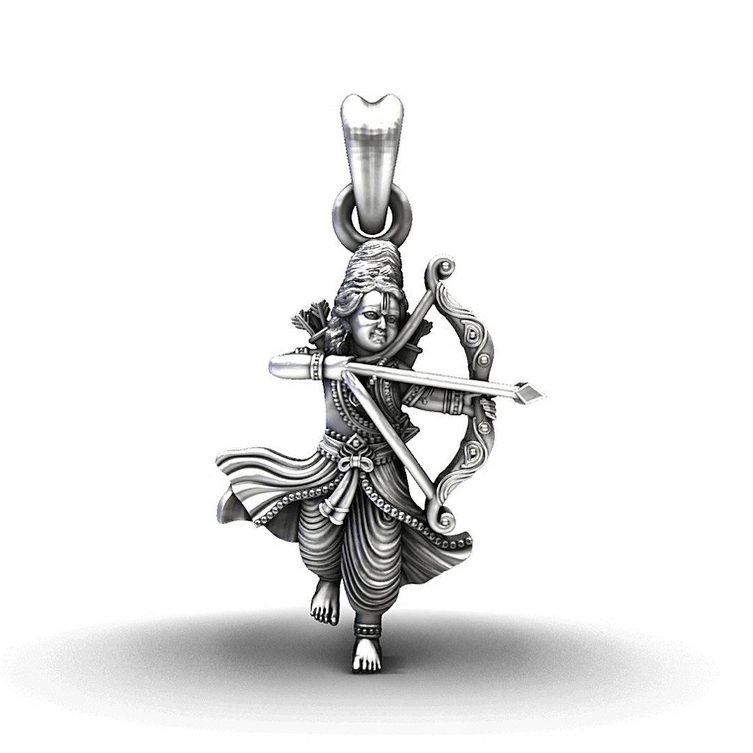 Victorious Maryada Sterling Silver Lord Rama Statement Piece