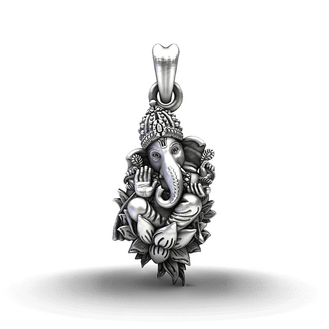 Divine 925 Sterling Silver Ganesha Collection Pendant