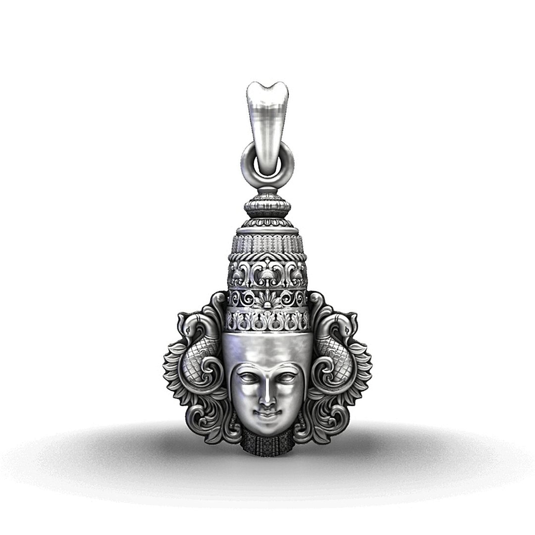Handcrafted Silver Balaji Style Deity Pendant