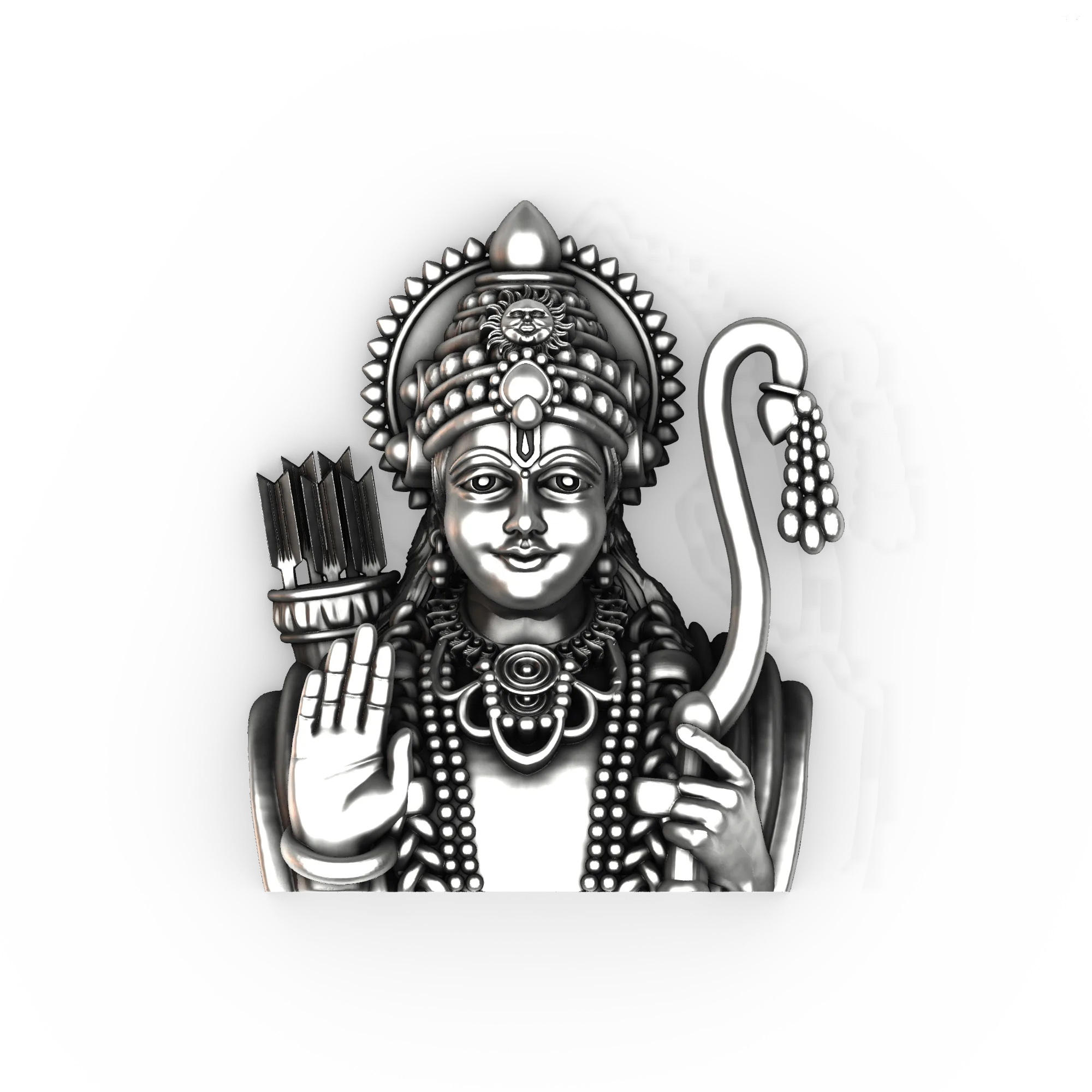 Sterling 925 Silver God Ram Pendant