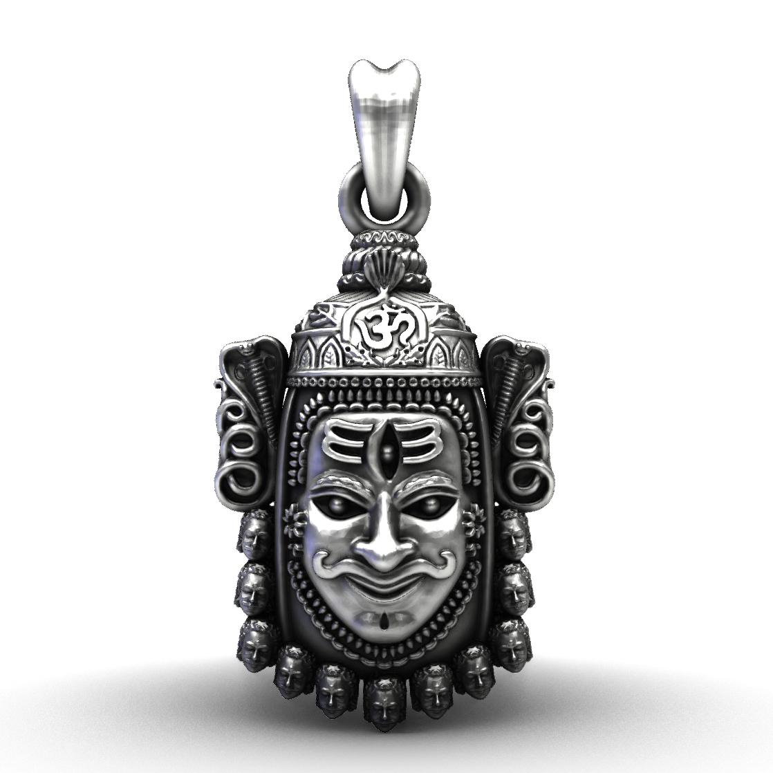 Lord Mahakal 925 Silver Spiritual Om Pendant