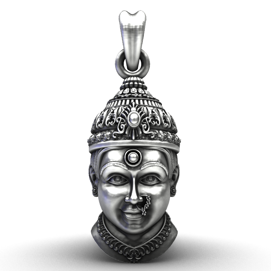 Handcrafted Silver Mahur Renuka Inspired Pendant