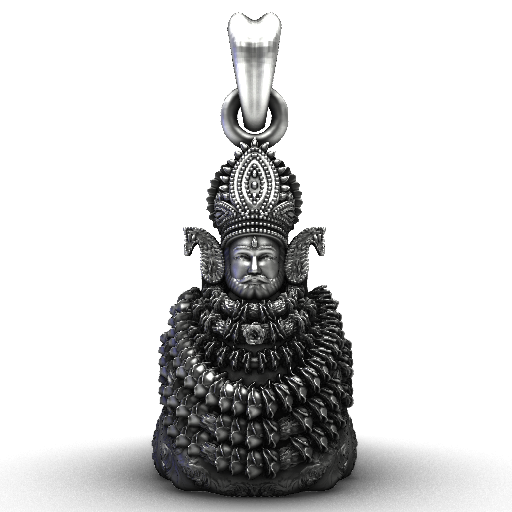 Baba Khatu Shyam Ji 92.5 Sterling Silver Pendant