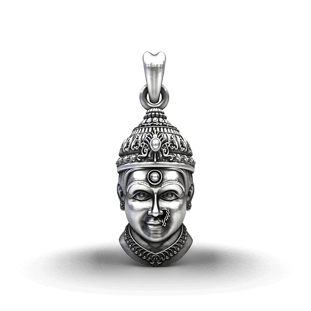 Handcrafted Silver Mahur Renuka Inspired Pendant