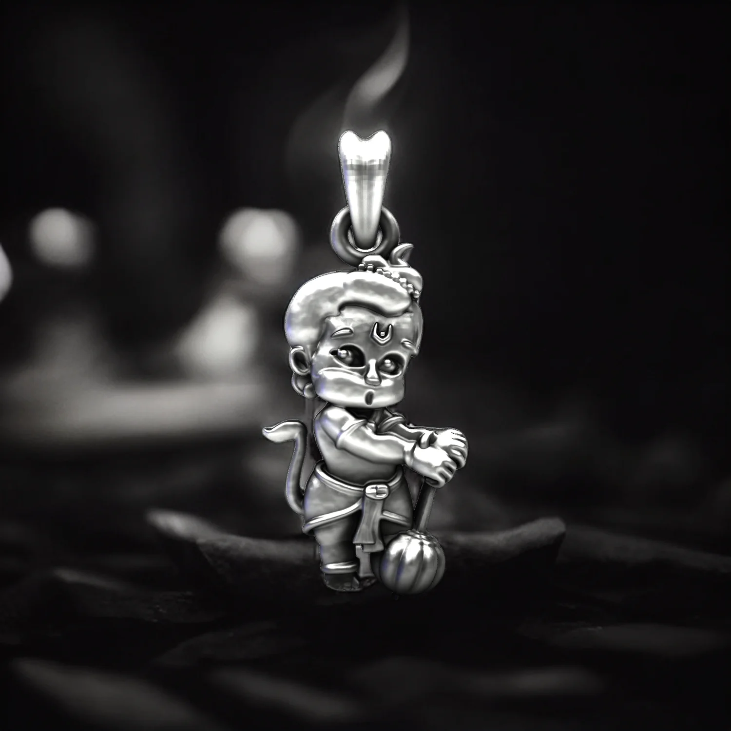 Bal Hanuman 925 Sterling Silver Little Warrior Pendant