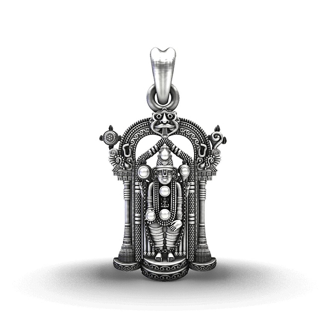 Handcrafted 925 Sterling Silver Venkateswara Pendant