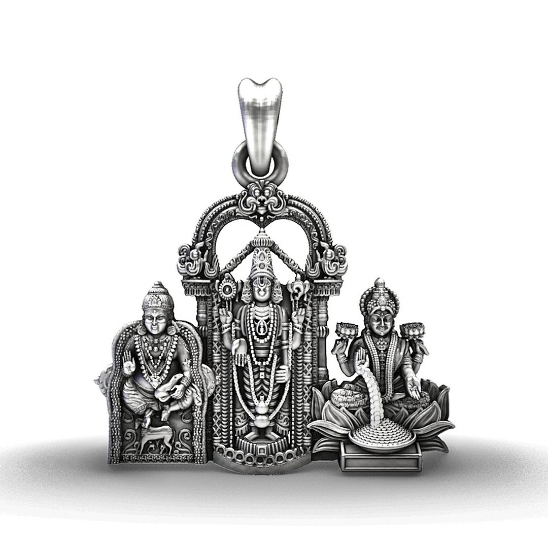 Sacred Prosperity Trinity 92.5 Sterling Silver Pendant