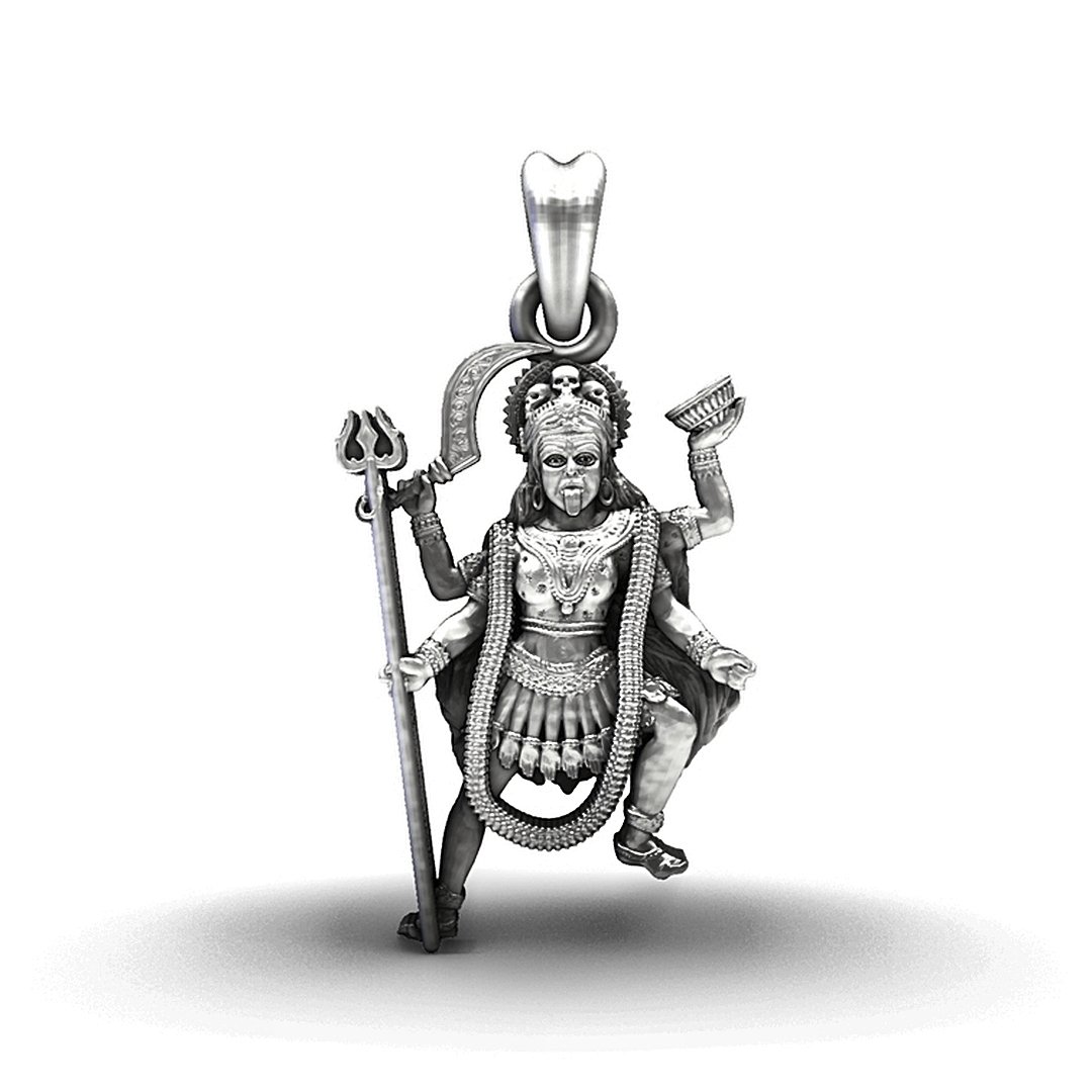 Maa Kali Shakti 92.5 Sterling Silver Pendant