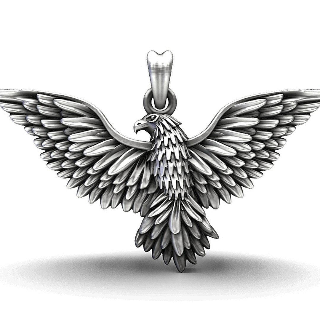 Wings of Freedom Handcrafted Silver Eagle Statement Piece