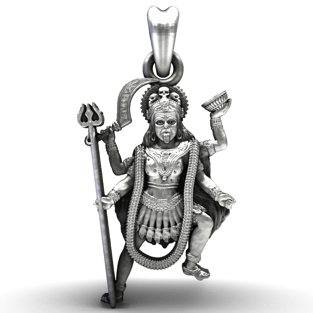 Maa Kali Shakti 92.5 Sterling Silver Pendant