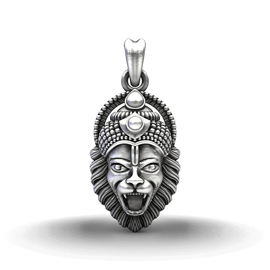 The Roaring King 925 Silver Fierce Lion Pendant