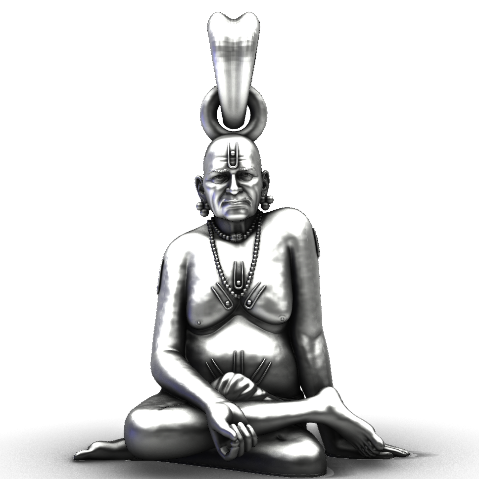 Handcrafted 925 Sterling Silver Shree Swami Samarth Pendant