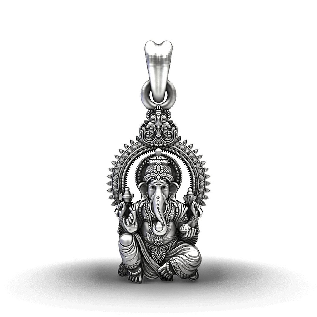 Lord Ganesh Pendant 92.5 Sterling Silver