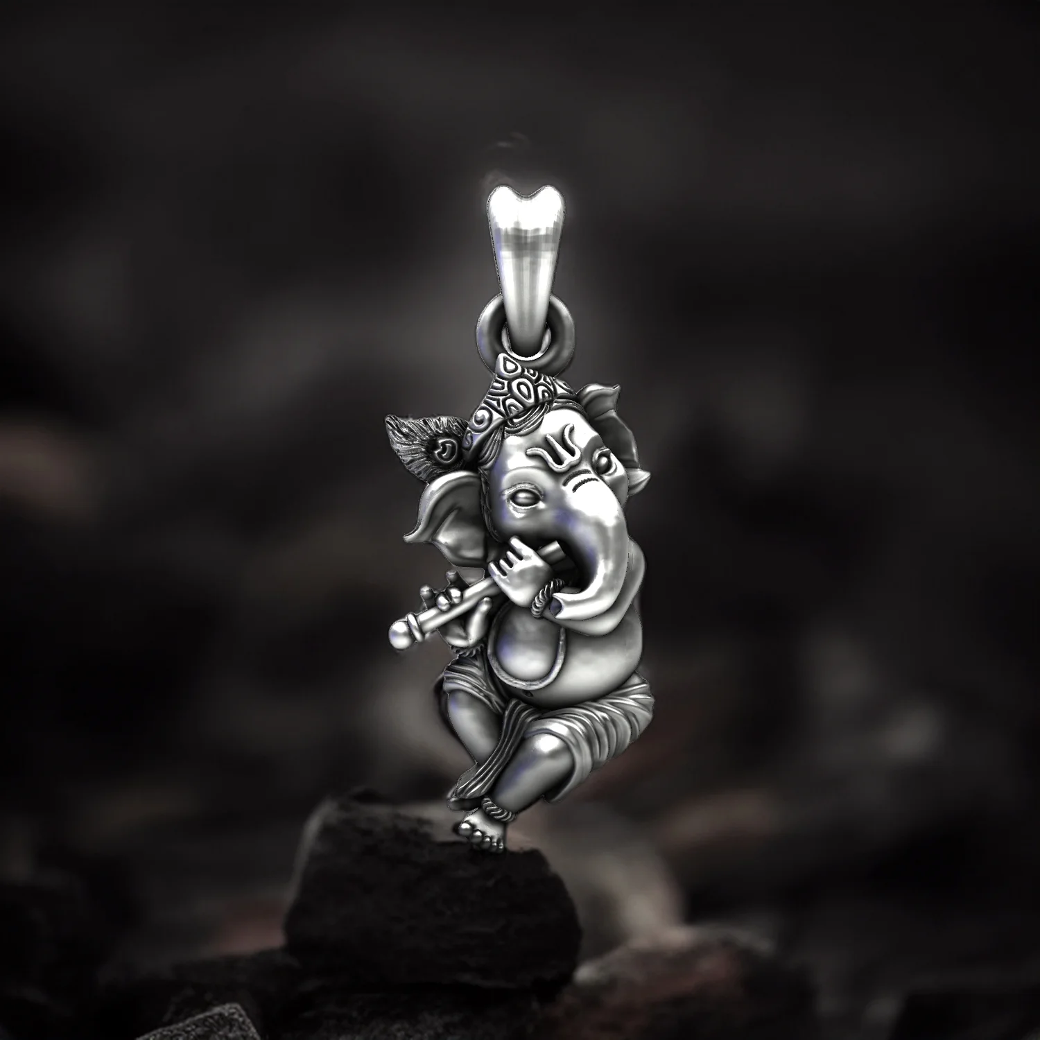 Kanha Ganesha 925 Sterling Silver Pendant