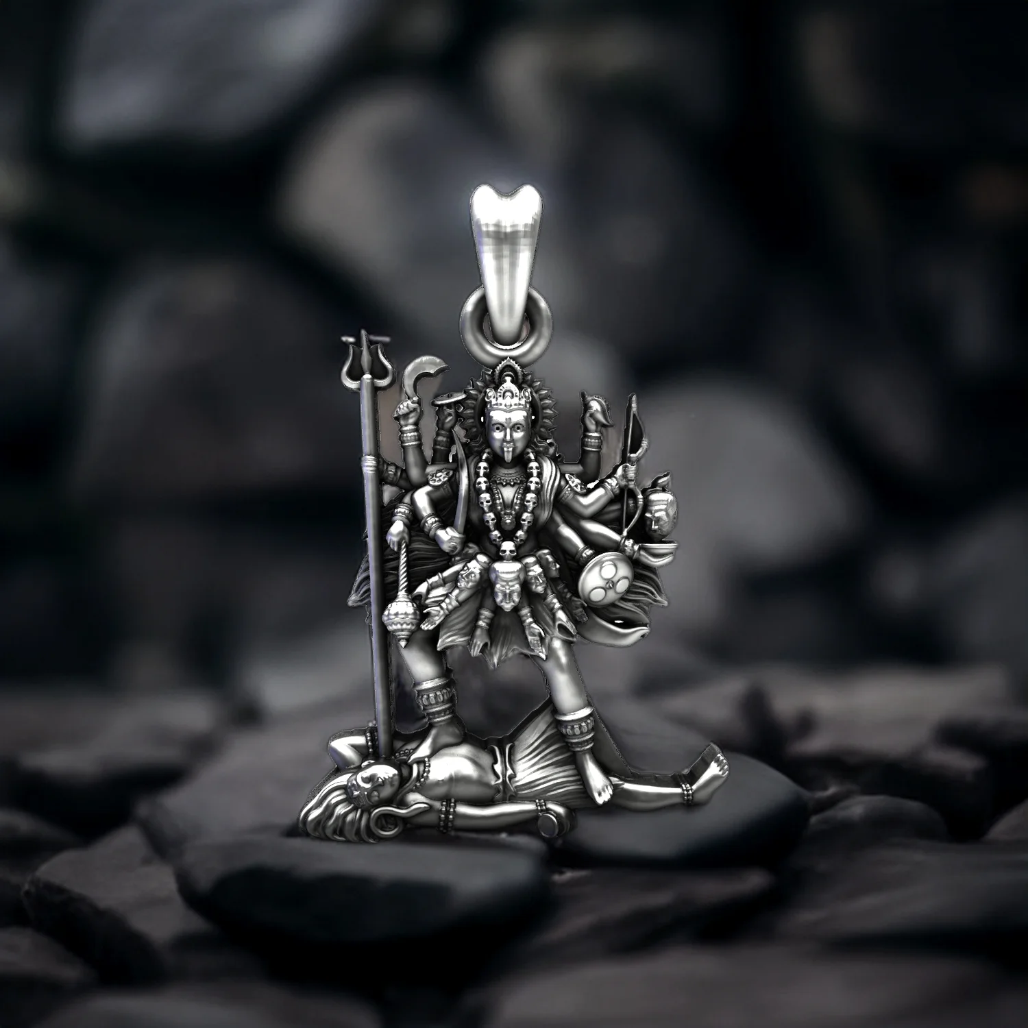 Maa Kali Shakti 925 Sterling Silver Pendant