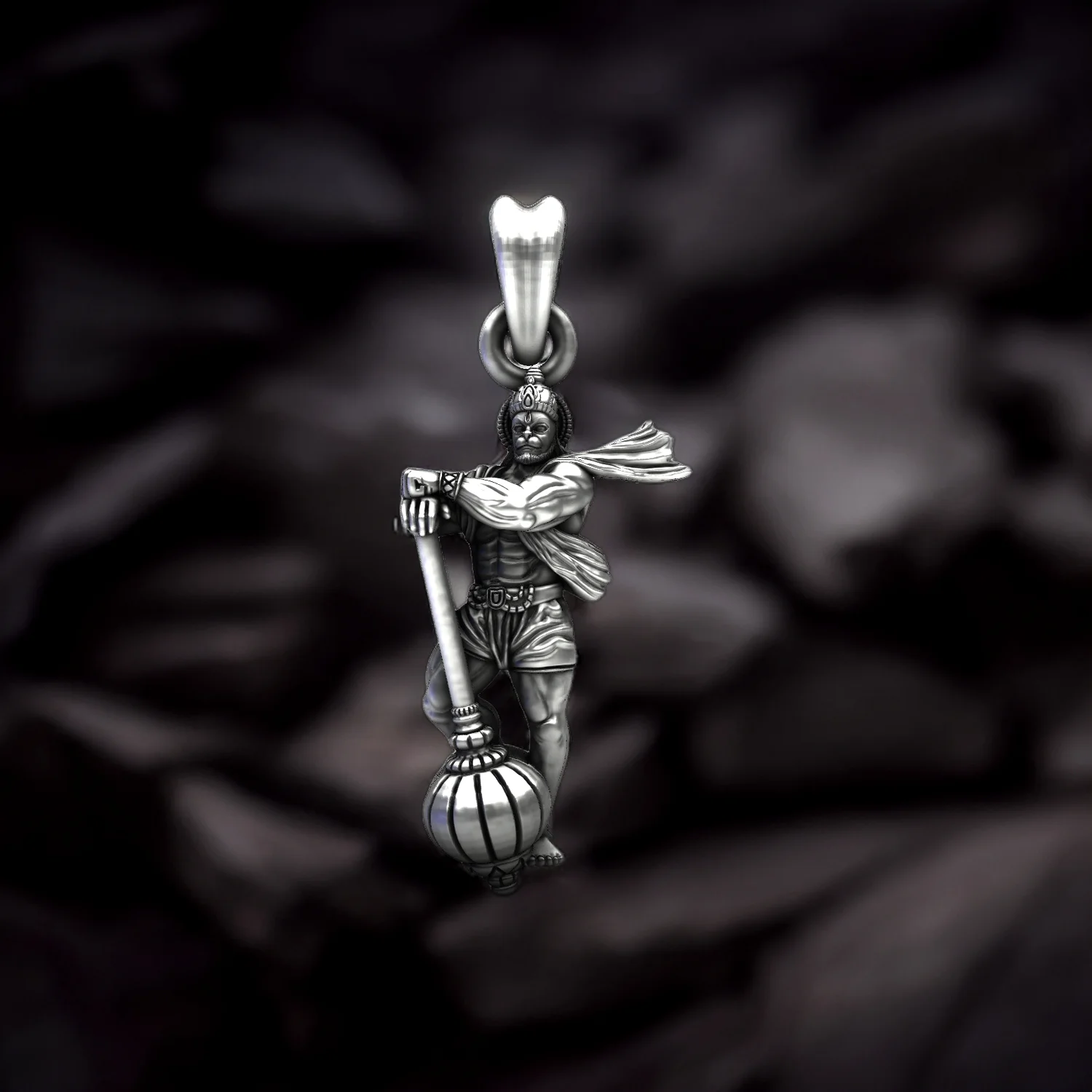 Sankat Mochan 925 Sterling Silver Hanuman Pendant